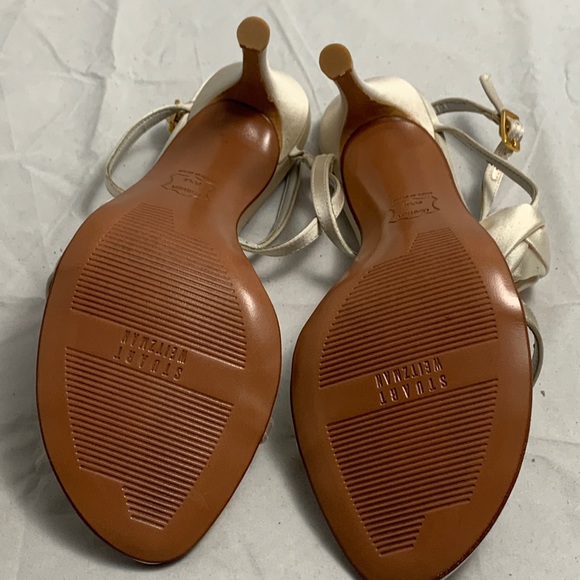 9.5 Stuart Weitzman Corsage ivory satin wedding - Picture 8 of 8